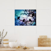 Oiseaux sur une branche - Poster Starlight (Cuisine)