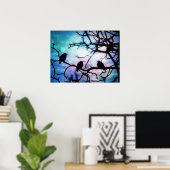 Oiseaux sur une branche - Poster Starlight (Bureau à domicile)