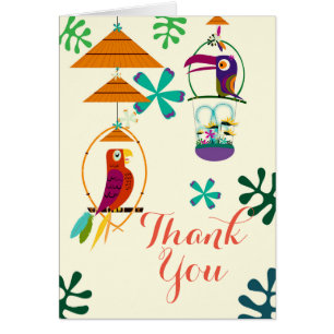 Oiseaux Tiki Art Vintage Rétro Merci