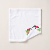 Oiseaux Toucans colorés Fleurs tropicales Bain Ser (Gant de toilette)