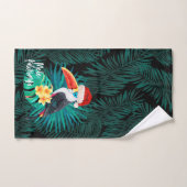 Oiseaux tropicaux de jungle de Mele Kalikimaka (Serviette à main)