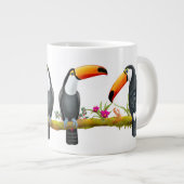 Oiseaux tropicaux de Toucan Jumbo Mug (Devant droit)