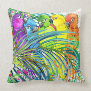 Oiseaux tropicaux d'un Coussin de plume
