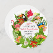 Oiseaux tropicaux et Faire-part de fleurs (Devant / Derrière)