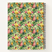 Oiseaux tropicaux et fleurs Carnet spiral (Dos)
