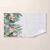 Oiseaux tropicaux et plantes (Serviette à main)