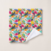 Oiseaux tropicaux géométriques (Gant de toilette)