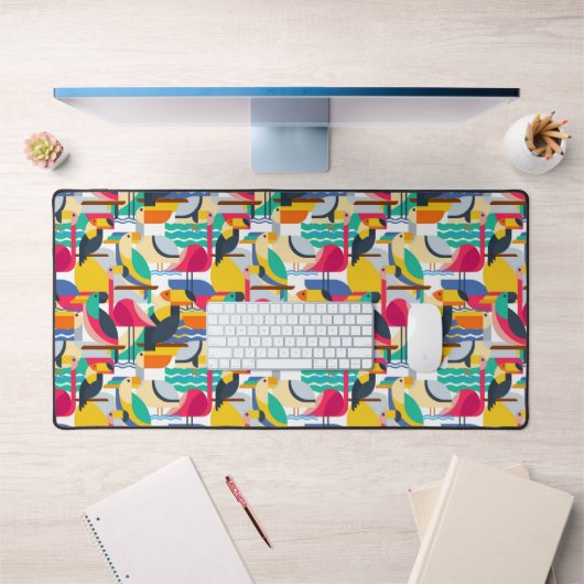 Oiseaux tropicaux géométriques (Bureau 1)