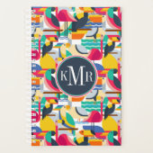 Oiseaux tropicaux géométriques | Monogramme (Devant)
