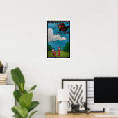 Oiseaux & Vers Le Grim Beaker Affiches Drôles (Bureau à domicile)
