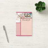 Oiseaux vintages Et Fleurs 1 Notes Post-it (Bureau)