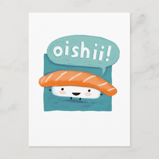Oishii Sushi Briefkaart (Voorkant)