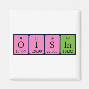 Oisin periodiek table name magnet magneet