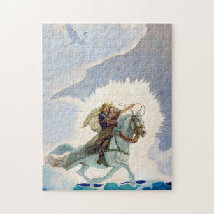 Oisin Rides to the Land of Youth by N.C. Wyeth Legpuzzel