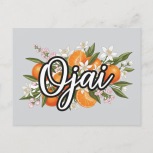 Ojai California bloemenpatroon Feestdagenkaart