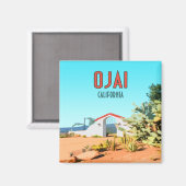 Ojai California Succulent Cactus  Magneet (Voorkant / Achterkant)