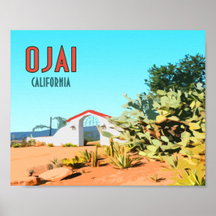 Ojai California Succulent Cactus Poster