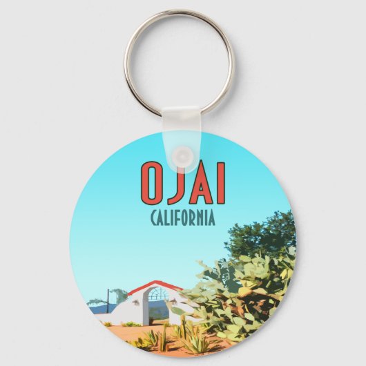 Ojai California Succulent Cactus Sleutelhanger (Voorkant)