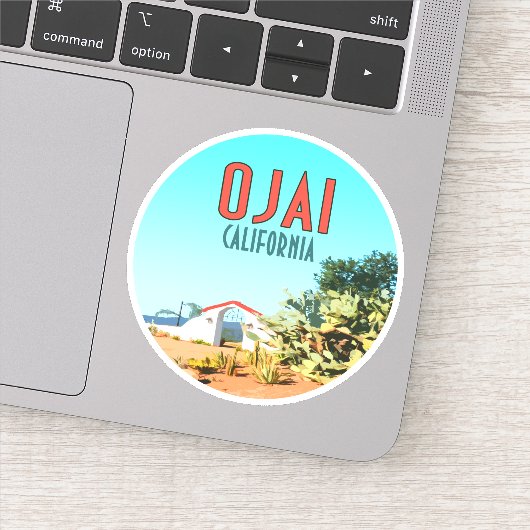 Ojai California Succulent Cactus  Sticker (Detail)