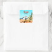 Ojai California Succulent Cactus  Vierkante Sticker (Tas)