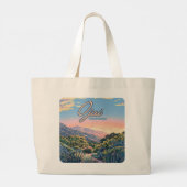 Ojai California Topa Mountains landschap Grote Tote Bag (Achterkant)