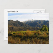 Ojai Valley met sneeuw Briefkaart (Voorkant / Achterkant)
