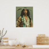 Ojibwa Brave, Arrowmaker Poster (Keuken)