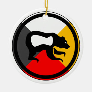 Ojibway Dodem Makwa Keramisch Ornament
