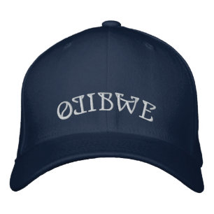 Ojibwe geborduurd honkbal Pet Ojibwe Nation Pet