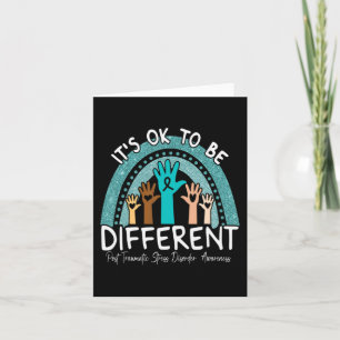 Ok Be Different Rainbow Blauwgroen Ribbon Warrior Kaart