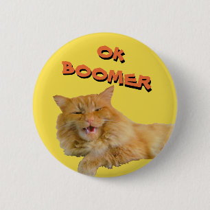 Ok Boomer die met kattemem spreekt Ronde Button 5,7 Cm