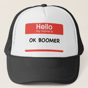 OK BOOMER (naamtag) Trucker Pet