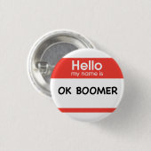 OK BOOMER RONDE BUTTON 3,2 CM (Voorkant /achterkant)