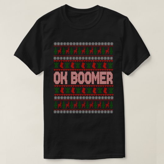 Ok Boomer Vilain Sweat de Noël Drôle cadeau de Noë (Design devant)