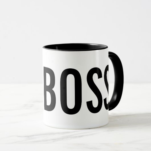 OK BOSS funny coffee mug gift for employee (Devant droit)