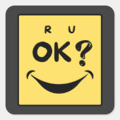OK? Gaat het? Vierkante Sticker (Voorkant)