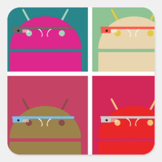 OK glas Vierkante Sticker