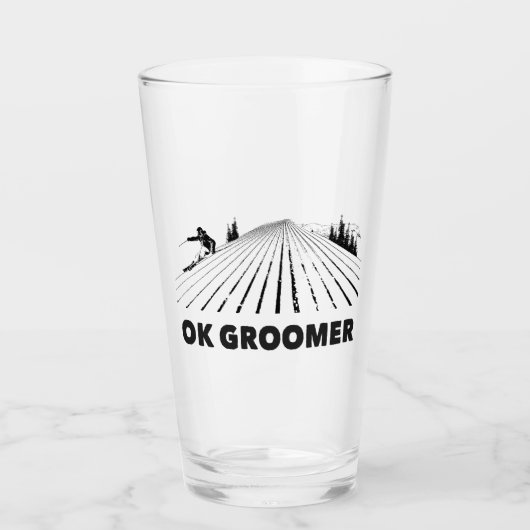 Ok Groomer Skiing Glas (Voorkant)