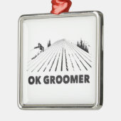 Ok Groomer Skiing Metalen Ornament (Links)