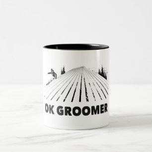 Ok Groomer Skiing Tweekleurige Koffiemok