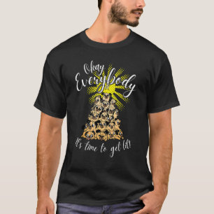 Ok Iedereen Het Is Tijd Om Los Te Gaan - Pug Kerst T-shirt