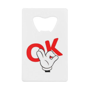 ok man ja man werkt grappig kredietkaart flessenopener