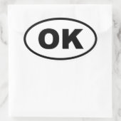 OK Oklahoma Ovale Sticker (Tas)