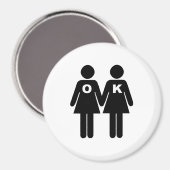 OK OM GAY (lesbisch) TE ZIJN Magneet (Voorkant / Achterkant)
