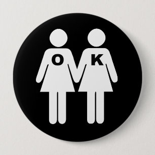OK OM GAY (lesbisch) TE ZIJN - Ronde Button 4,0 Cm