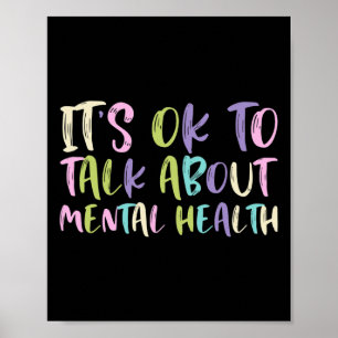 OK om te praten over mentaal gezondheidsbewustzijn Poster