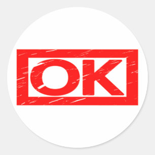 OK Stempel Ronde Sticker