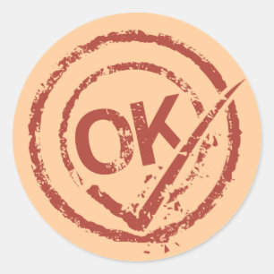 OK-STEMPEL RONDE STICKER