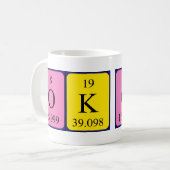 OK, tasse de mots de table périodique (Devant gauche)