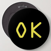OK-teken Ronde Button 6,0 Cm (Voorkant /achterkant)